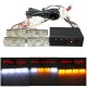 12V 2x4 Amber White LED Car Flashing Warning Emergency Strobe Light Lamp Bar