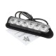 12V Red &White 6LED Emergency Warning Strobe Flashing Light Bar For Car SUV