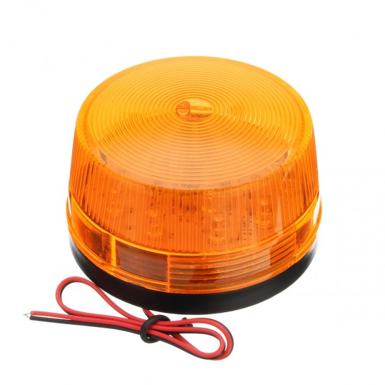 12W 15 LED Car Warning Flash Lamp Emergency Vehicle Strobe Rotating Beacon Lights Yellow