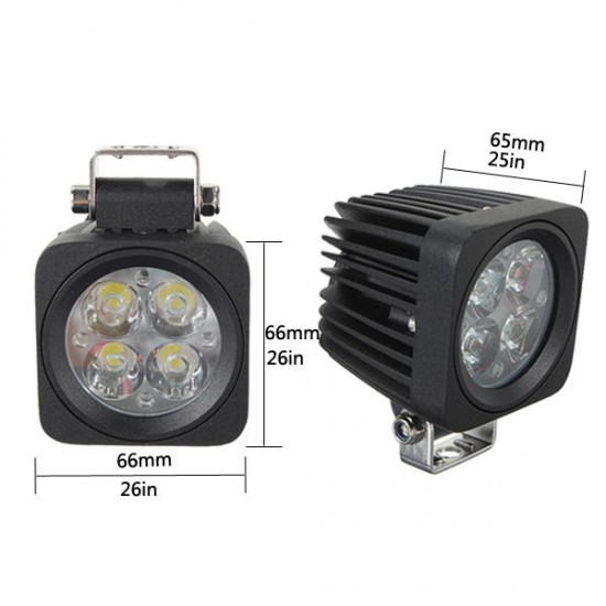 10W 4LED Modular Heavy Duty Spot Lamp Work Light Off Road Truck 12V