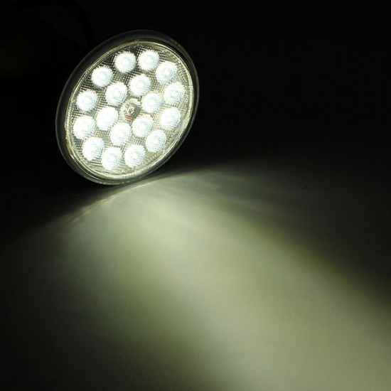 18W 2100Lm LED Work Light Flood Beam White Round Lamp for Off Road Truck SUV Boat