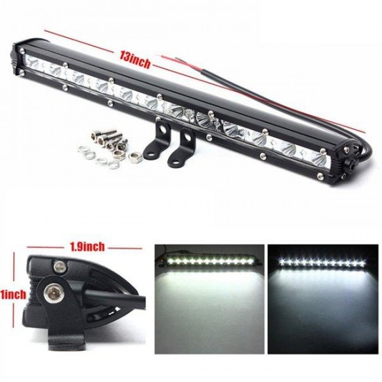 13inch 36W LED Work Light Bar Spot Flood Beam Lamp For Driving Off Road SUV ATV Truck