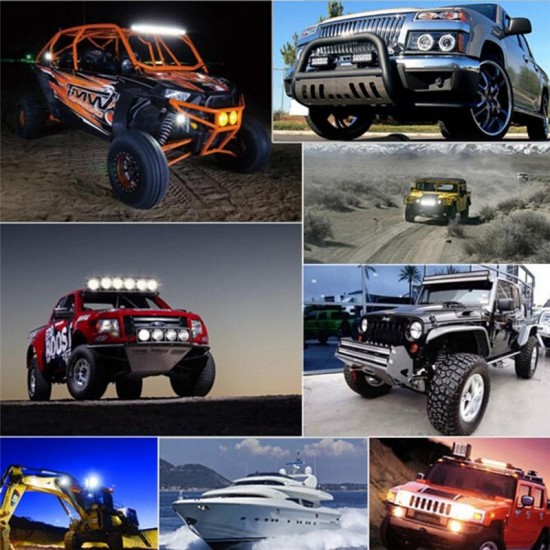 16Inch 216W 7D LED Work Light Bars Flood Spot Combo 10-30V with Wiring Harness Kit for Jeep Off Road Truck