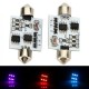 1 Pair RGB Remote Control 5050 Car LED Light Flash Strobe Interior Lamp 15SMD T10