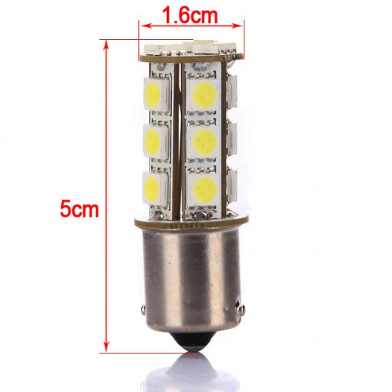 1156 BA15S 5050 18SMD Car White LED Tail Reverse Turn Light Bulb