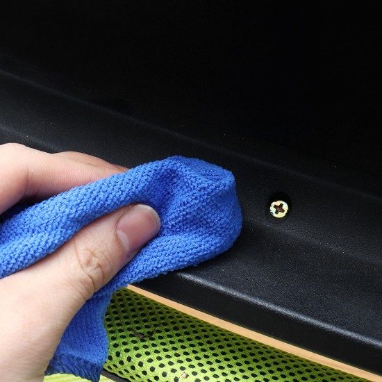 10PCS Microfiber Cleaning Cloths Washing Towel Blue for Car Polishing Wax Detailing Drying