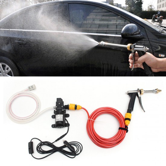 12V 60W Electric Car Wash Pump Water Cleaner Washer Pressure Sprayer Tool Kit