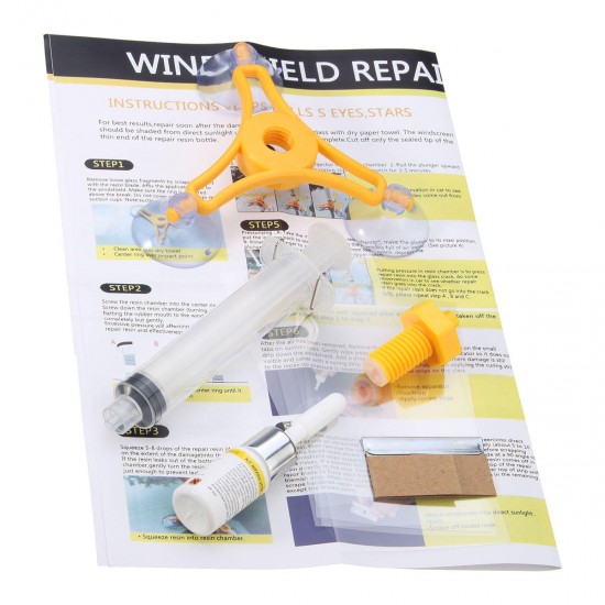 DIY Car Automobiales Wind Shield Repair Kit Tools Glass Windscreedn Restore Fix Set
