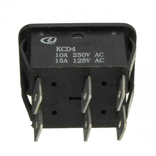 6 Pin Auto On/Off/On Momentary Power Window Rocker Switch AC 250V/10A 125V/15A