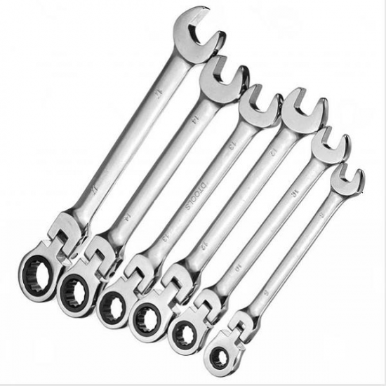 8/10/12/13/14/17mm 6pcs Ratchet Wrench Combination Spanner Hardware Inner Hexagon Car Repair Tools