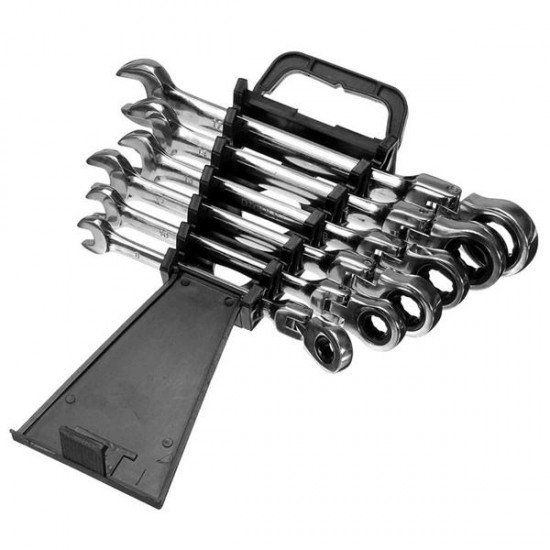 8/10/12/13/14/17mm 6pcs Ratchet Wrench Combination Spanner Hardware Inner Hexagon Car Repair Tools