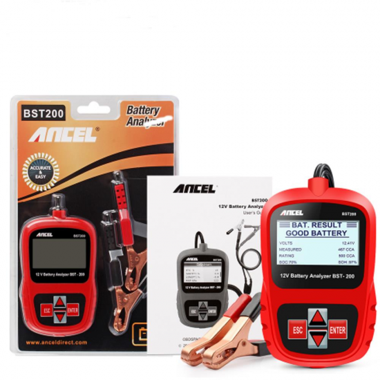 ANCEL Bst200 Car Battery Tester Multi-language 12V 1100CCA Battery Detect Battery Diagnostic Tool