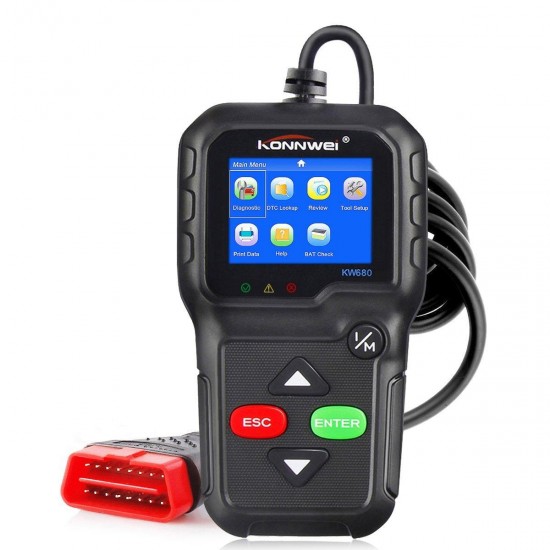 KONNWEI KW680 Code Reader Universal Car Diagnostic Scanner Tool Full OBDII EOBD Functions