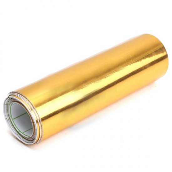 10cmx150cm Gold Vinyl Wrap Film Car Sticker Decal Air Bubble Free