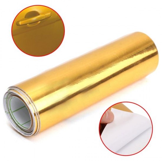 10cmx150cm Gold Vinyl Wrap Film Car Sticker Decal Air Bubble Free 10cmx150cm Gold Vinyl Wrap Film Car Sticker Decal Air Bubble Free