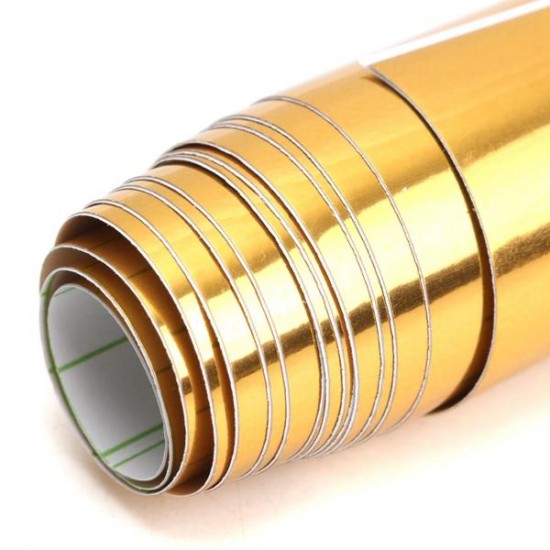 10cmx150cm Gold Vinyl Wrap Film Car Sticker Decal Air Bubble Free 10cmx150cm Gold Vinyl Wrap Film Car Sticker Decal Air Bubble Free