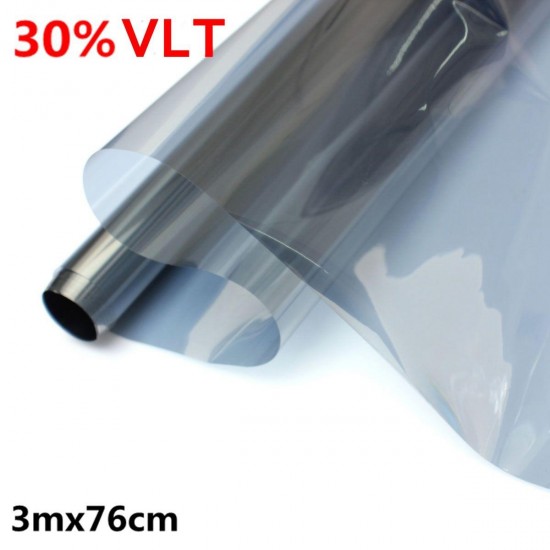 15% 30% 3mx76cm LVT Car Auto Window Glass Tint Film Tinting Roll Silver Mirror