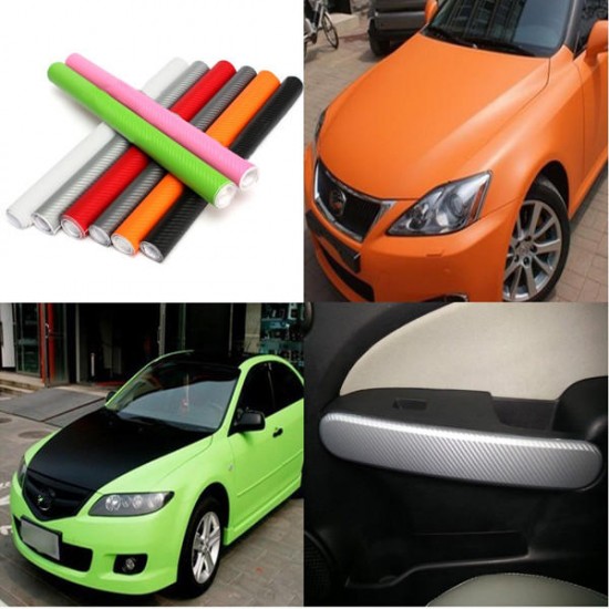 200x40cm DIY Carbon Fiber Vinyl Wrap Roll Film Sticker Car Decal Sheet