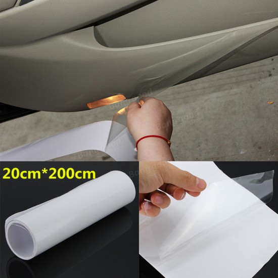 20cmx200cm Transparent Car Door Handle Edge Protective Anti-Scratch Film