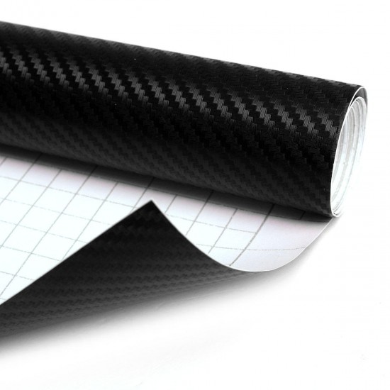 2Mx50CM DIY Gloss 3D Carbon Fiber Vinyl Wrap Roll Film Sticker 8 Colors for Car Vehicle