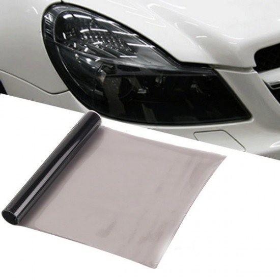 Light Black Car Headlight Taillight Vinyl Tint Film Fog Light Protection Sheet Sticker 30X210cm DIY