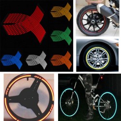 16-18 Inches Wheel Sticker Reflective Rim Stripe Decals Tape for Car Bike Motorcycle