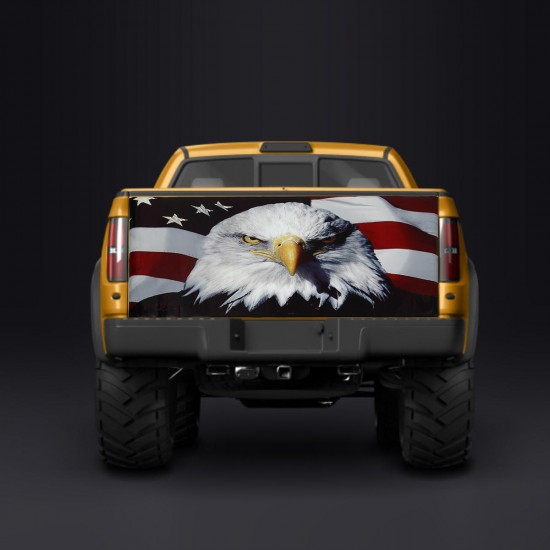 167X63.5cm America Flag Eagle Wrap Car Stickers Vinyl Decals Auto Body Universal Decoration