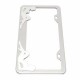 Tirol Car Girl Drawing License Plate Frame Stainless Steel Polished Metal Tag Cover 31.5*13.5cm