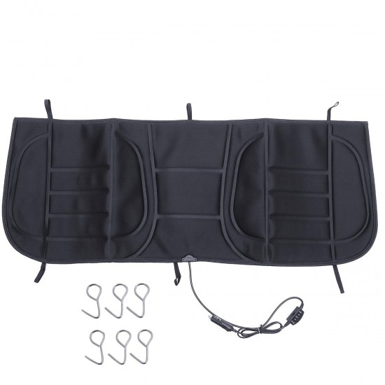 12V Car Rear Seat Heated Cushion Seat Warmer Winter Household Cover Electric Mat