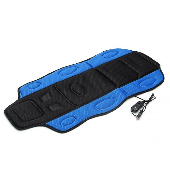 12V Car Seat Heated Cushion Seat Warmer Winter Household Cover Electric Heating Mat Black and Blue