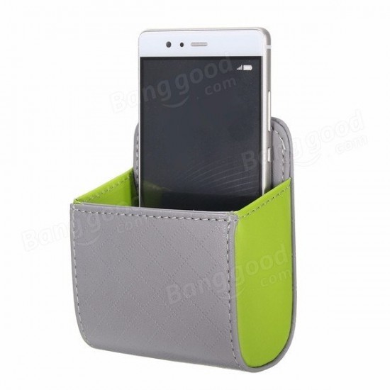 Car Air Vent PU Bag Phone Holder Storage Box Organizer Pocket Pouch