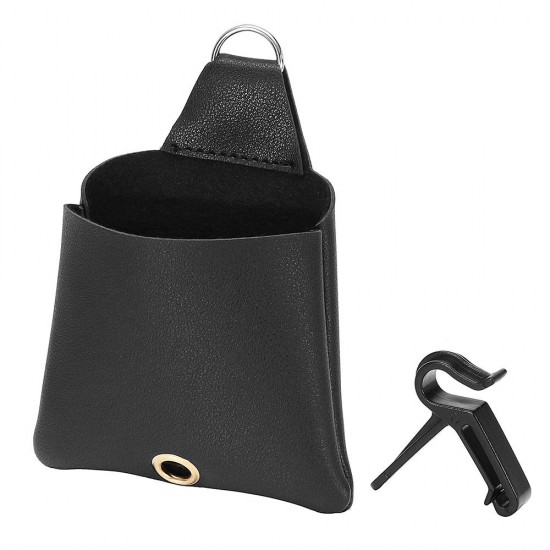Leather Car Air Vent Storage Bag Phone Holder Sundries Storage Bucket Multifuctional Pocket Pouch