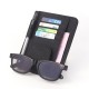 PU Leather Car Sun Visor Glasses Clip Card Pen Holder Storage Driver License Package