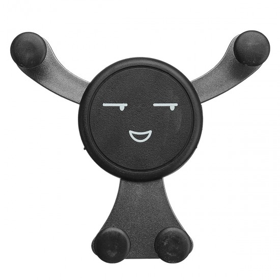 360° Universal Gravity Automatic Car Phone Mount Air Vent Holder Smiling Cradle Stand