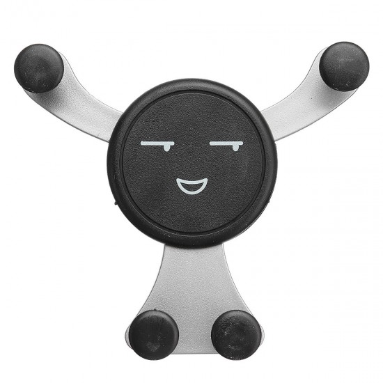 360° Universal Gravity Automatic Car Phone Mount Air Vent Holder Smiling Cradle Stand