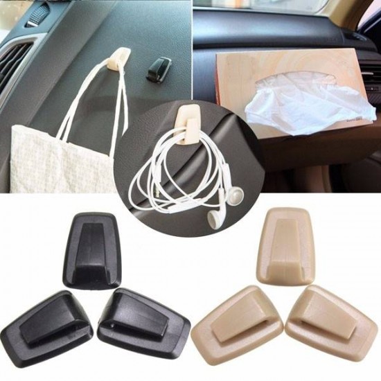3pcs Universal Car Keys Mini Bag Hanger Hook Holder Sun Eye Glasses Clips 3pcs Universal Car Keys Mini Bag Hanger Hook Holder Sun Eye Glasses Clips