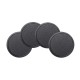 Round Metal Plate PU Leather Surface Iron Sheet Black 4PCS for Magnetic Car Phone Holder