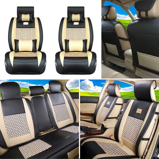 10pcs Car PU Leather Front Rear Car Seat Cushion Covers Universal for 5 Seat Car 10pcs Car PU Leather Front Rear Car Seat Cushion Covers Universal for 5 Seat Car