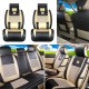 10pcs Car PU Leather Front Rear Car Seat Cushion Covers Universal for 5 Seat Car