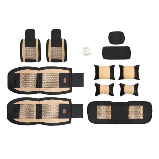 10pcs Car PU Leather Front Rear Car Seat Cushion Covers Universal for 5 Seat Car 10pcs Car PU Leather Front Rear Car Seat Cushion Covers Universal for 5 Seat Car