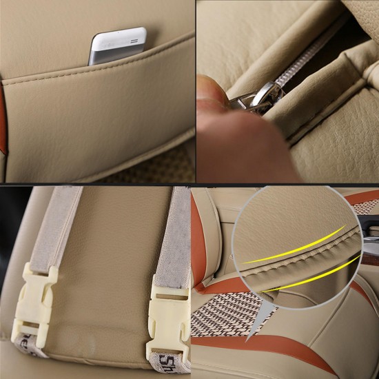 10pcs Car PU Leather Front Rear Car Seat Cushion Covers Universal for 5 Seat Car 10pcs Car PU Leather Front Rear Car Seat Cushion Covers Universal for 5 Seat Car