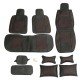 10pcs PU Leather Car Seat Cover 5 Seat Front and Rear Seat Cover Set Full Surround Needlework