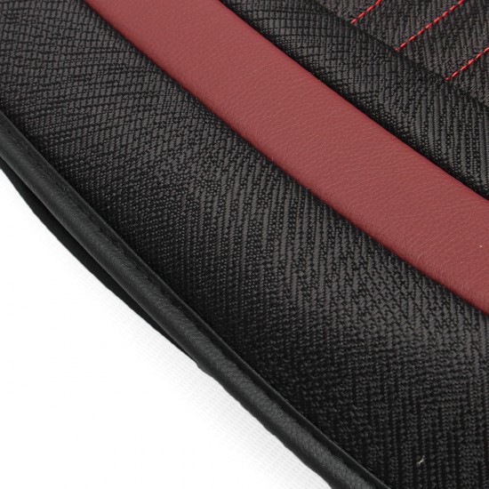 12Pcs Luxury 5-Seat Car Seat Cover Front Rear with Pillow Waist Cushion Black Red 12Pcs Luxury 5-Seat Car Seat Cover Front Rear with Pillow Waist Cushion Black Red
