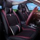 12Pcs Luxury 5-Seat Car Seat Cover Front Rear with Pillow Waist Cushion Black Red