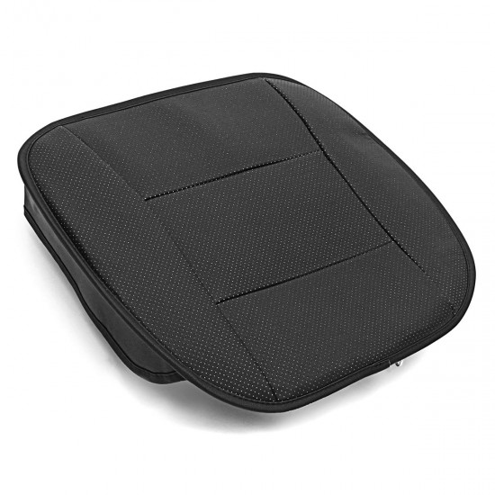 Universal 53x50cm Black PU Leather Front Car Seat Cover Chair Cushion Protector Pad Mat