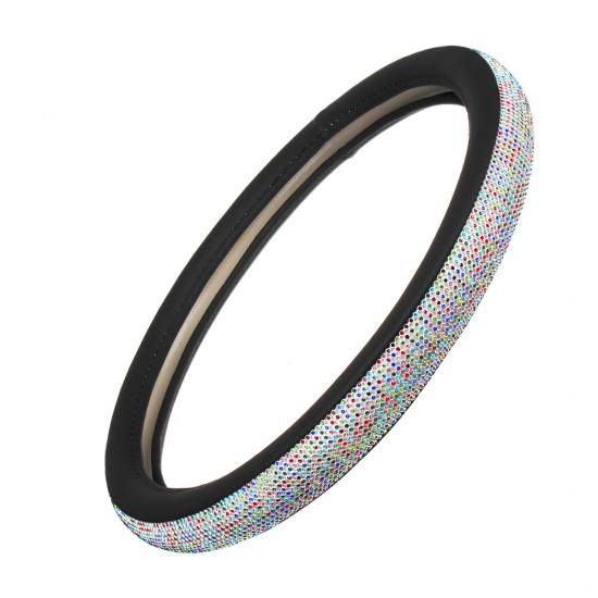 15 Inch 38cm Car Steering Wheel Covers Universal with Crystal Rhinestone