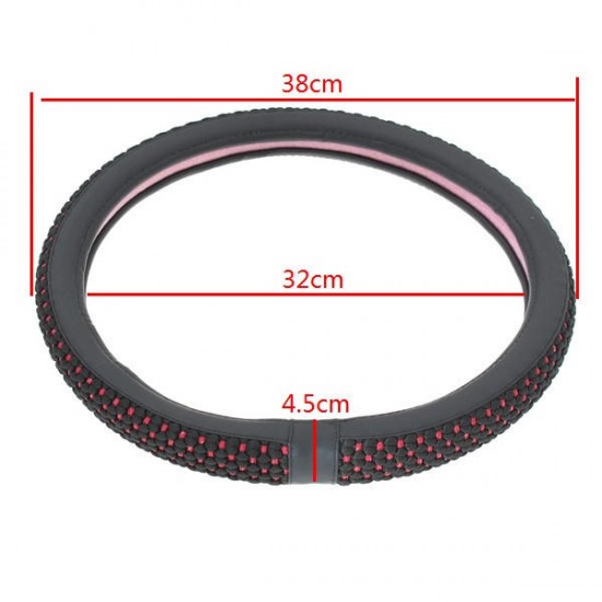 15 Inch PU Leather Black/Grey/Coffe Car Steel Ring Wheel Cover Anti-slip Protecttion Wrap