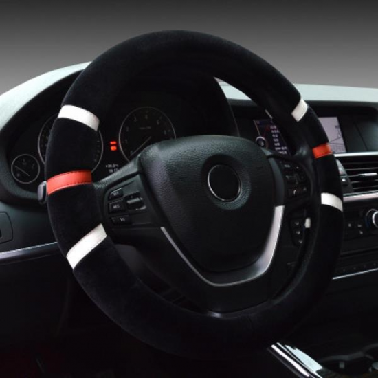 36/38cm Car Steering Wheel Covers Winter Warm Plush Protector Four Colors Universal