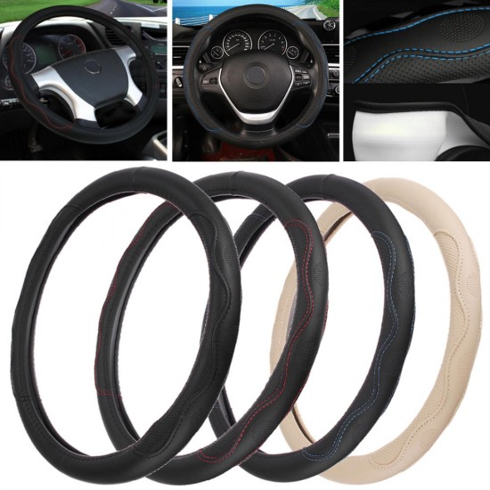 37-38cm Car Steering Wheel Covers PU Leather for Toyota/Honda/Nissan/Mazda