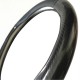 38cm Carbon Fiber Leather Stitching Car Steering Wheel Covers Anti Slip Black Universal